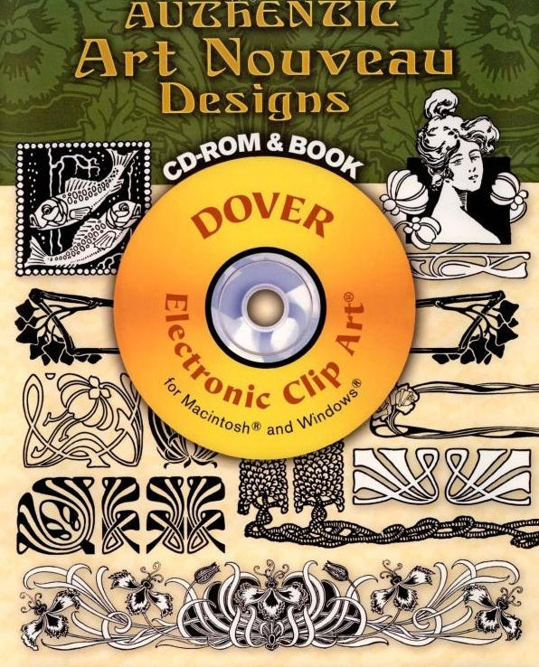 Authentic Art Nouveau Designs CD-ROM and Book