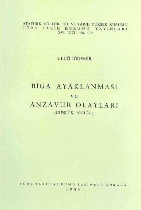 Biga Ayaklanması ve Anzavur Olayları