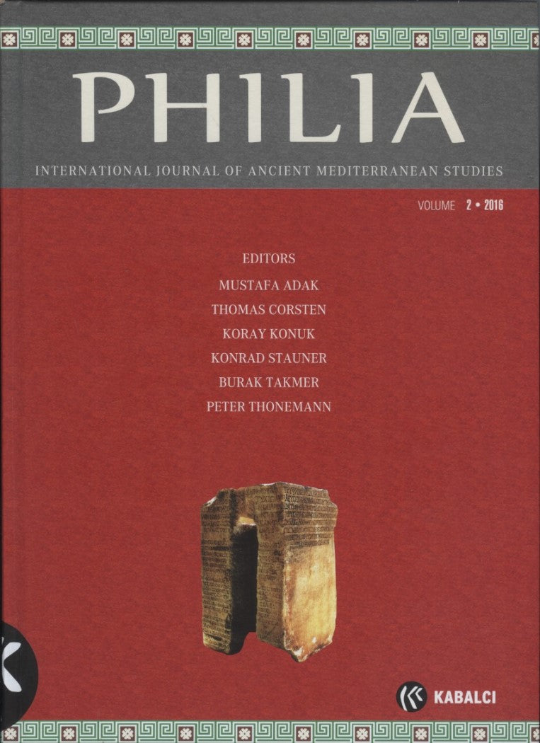 Philia International Journal Of Anciment Mediterranean Studuies Volume 2 2016