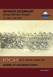 Kafkasya Çalışmaları Sosyal Bilimler Dergisi  Yıl:1 Sayı:2/ Journal of Caucasian Studies Vol.1 Number:2