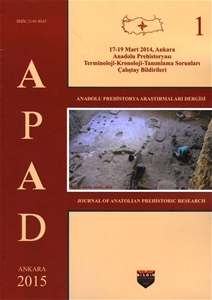 APAD 1 Anadolu Prehistorya Araştırmaları Dergisi 2015 