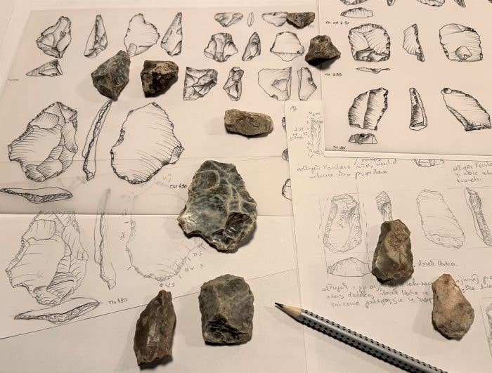 Tunel Wielki mağarasında 500 milyon yıllık çakmaktaşı aletler bulundu