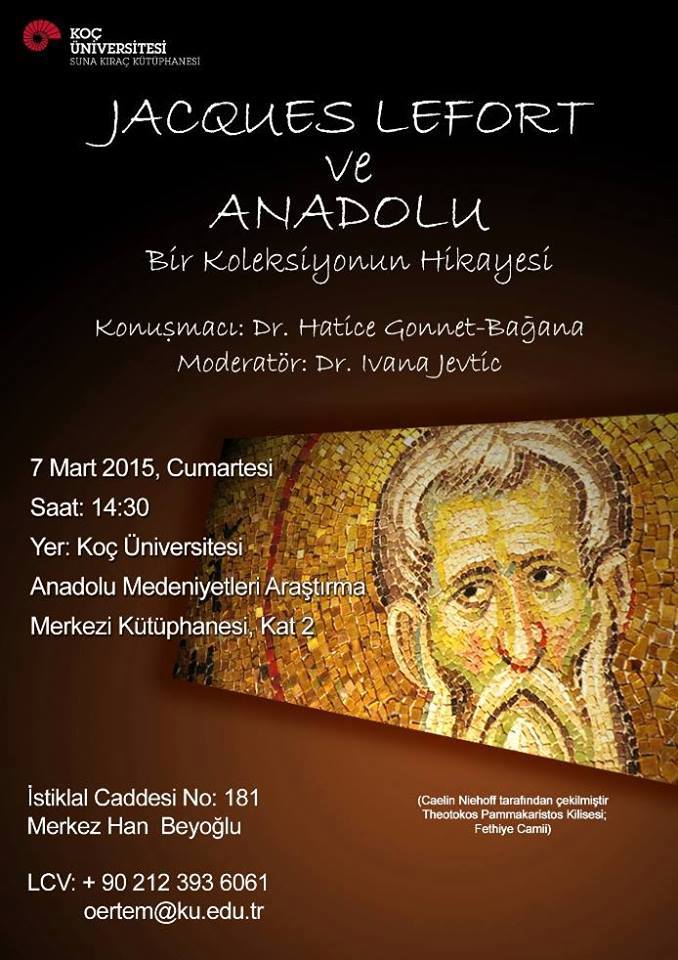 Konferans; 'Jacques Lefort ve Anadolu: Bir koleksiyonun Hikayesi'