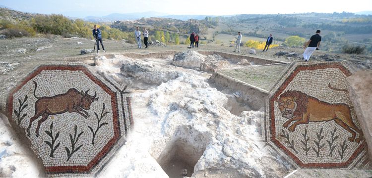 Hadrianaupolis mozaiklerinde Havari Markos ve Lukas tasvir edilmiş