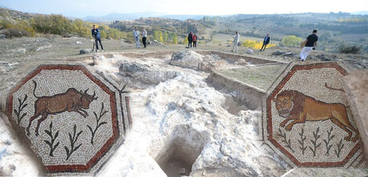 Hadrianaupolis mozaiklerinde Havari Markos ve Lukas tasvir edilmiş