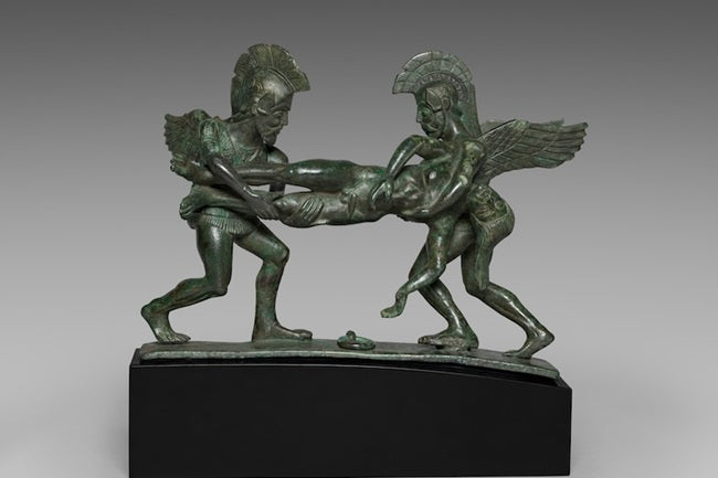 Troya Savaşı’nda Zeus’un Oğlunu Taşıyan Tanrılar Heykelciği