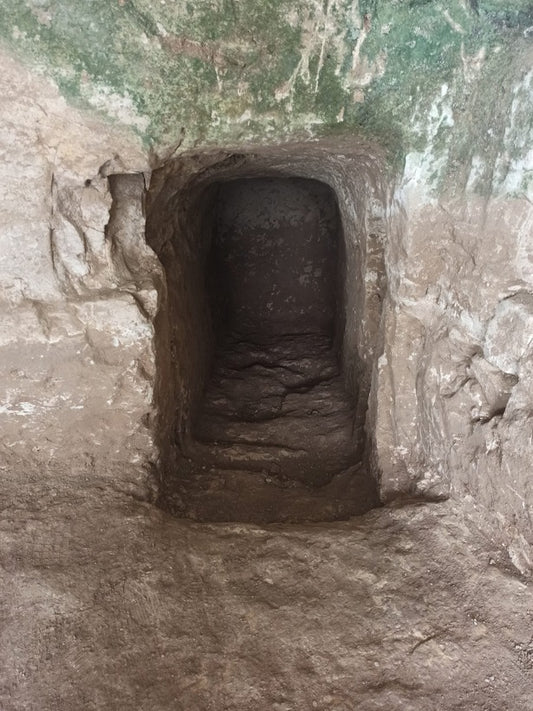 Samsat'ta definecilerin talan ettiği 1900 yıllık kaya mezarı bulundu