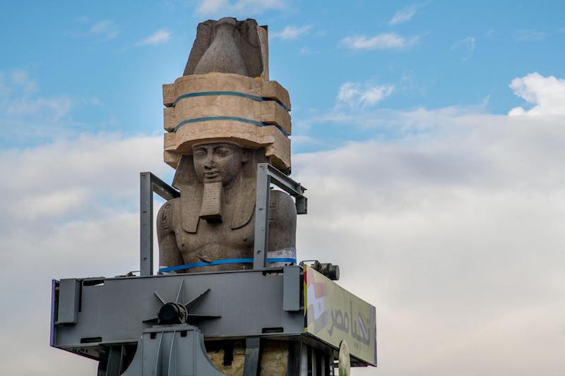 83 Tonluk II. Ramses Heykeli Yeni Yerine Taşındı