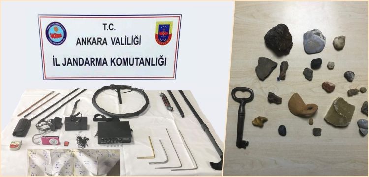 Ankara'nın iki ilçesinde 10 kişi tarih eser kaçakçılığından yakalandı
