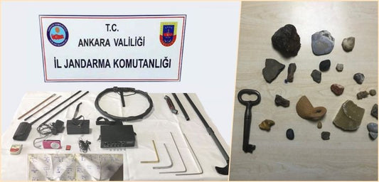 Ankara'nın iki ilçesinde 10 kişi tarih eser kaçakçılığından yakalandı