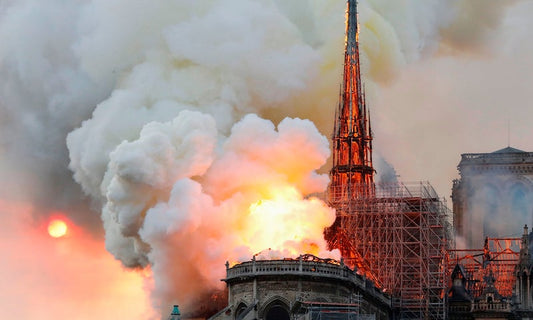 Paris’te Yüzlerce Yıllık Notre Dame Katedrali Yanıyor
