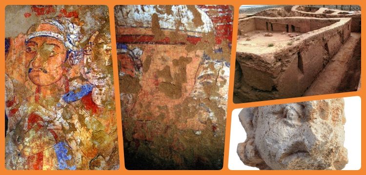 Özbekistan'daki 1800 yıllık Budist duvar resmi doğu ve batı sentezi içeriyor
