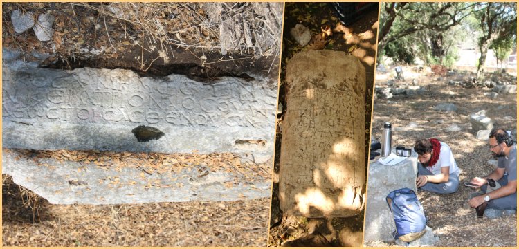 Muğla'da 1500 yıllık hastane ve 1800 yıllık Dostlar yazılı mezar yazıtı bulundu
