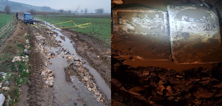 Bandırma'da şiddetli yağış tarihi eserleri toprak üstüne çıkarttı