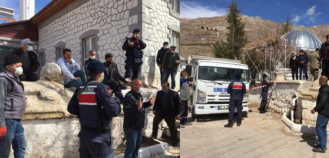 Antalya'nın Korkuteli ilçesinde arkeolojik eserlerin müzeye taşınmasında gerginlik