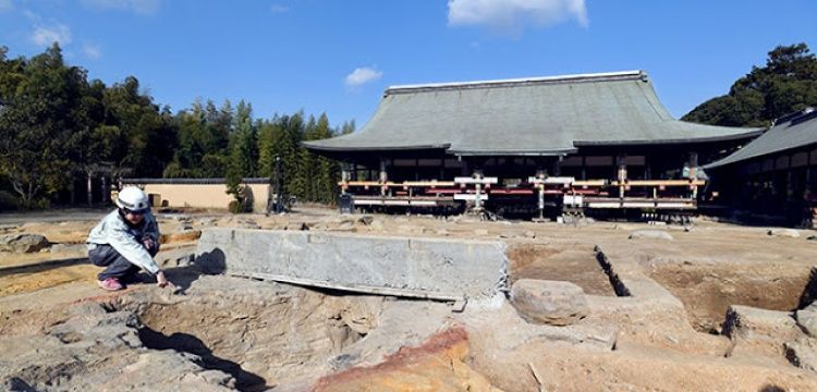 Toshodaiji tapınağı enkazında kiremit fırını bulundu