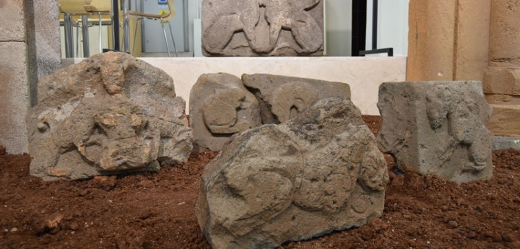 Ani Ören Yeri'nde bulunan aslan kabartmalı taşlar ziyarete açıldı