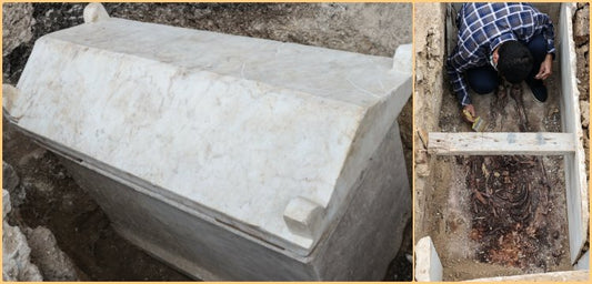 Kazlıçeşme'de 1600 önce bir lahite yanyana gömülmüş çift bulundu