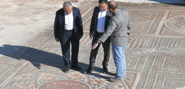 Kayseri'de bulunan saray mozaiğinde Latince 'Sağlıklı gir' yazıyor