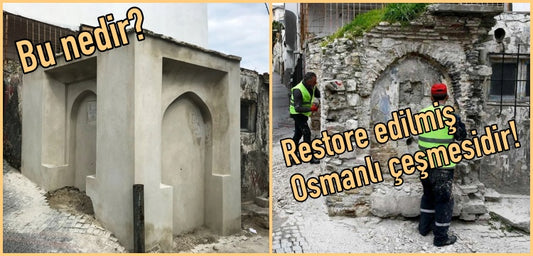 Tarihi Osmanlı çeşmesi restore edildi, minecraft binasından beter hale geldi!