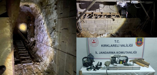 Define bulmak için kaçak kazı yaptıkları eve madenci tünelinden farksız sistem kurdular