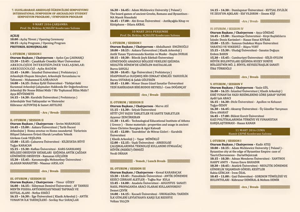 7. Uluslararası Arkeoloji Öğrencileri Sempozyumu Karabük’te Yapılıyor