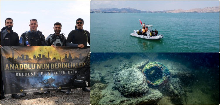 Elazığ'daki 'batık şehir'de gönüllü su altında tarih araştırması