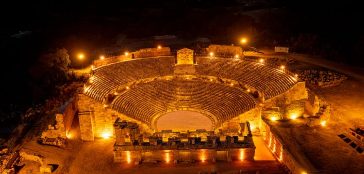 Tlos Antik Tiyatrosu Güneş Enerjisiyle Gece de Tarihe Işık Tutacak
