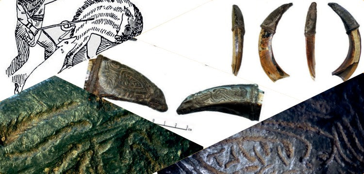 Rusya'da bulunan 800 yıllık kurşun kılıflı domuz dişi kolyenin muska olduğu sanılıyor