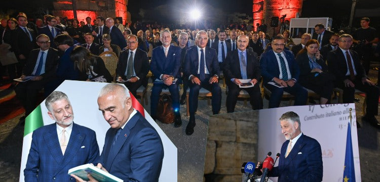 İtalyan  Arkeoloji Misyonları Sempozyumu'na katılan İtalya Kültür Bakanı Hierapolis'i Gezdi
