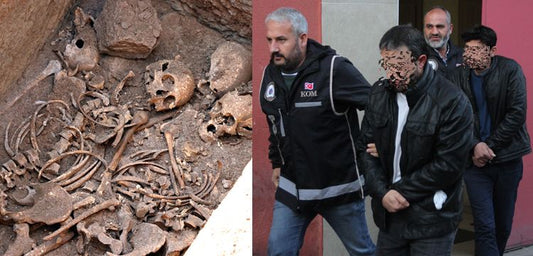 Pişkin defineciler: İskelet çıktı, şansımız yokmuş!