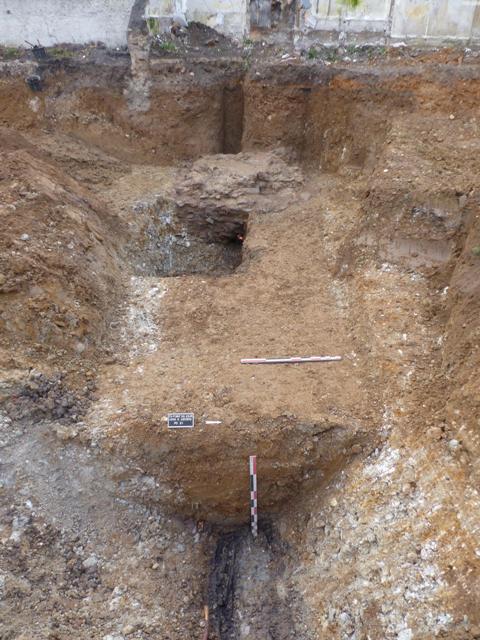 Une double conduite en bois, probable segment de l'Aqueduc romain de l'Yzeron à Lyon