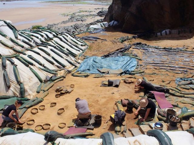 Découverte de 257 empreintes de pas de Néandertaliens sur une plage normande