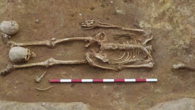 Kafaları Ayrılmış 1.700 Yıllık İskeletler Bulundu