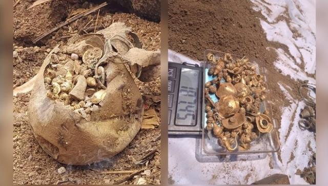 Ev inşaatı için yapılan kazıdan içi altın ve gümüş dolu çömlek çıktı
