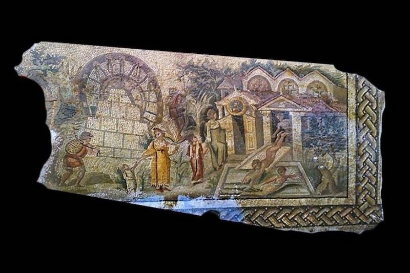 Mozaikte Antik Roma Su Çarkının En Eski Temsili Bulundu