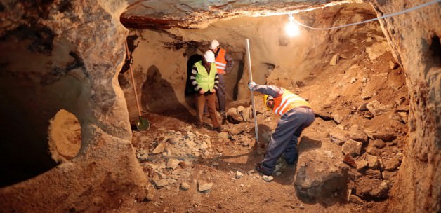 Nevşehir’de Bulunan Yeraltı Şehrinde Yaşam Odaları Keşfedildi