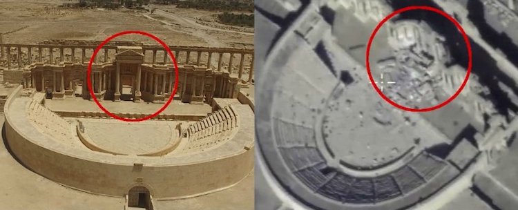 Palmira Tiyatrosunun Yıkıldığı Drone Görüntüleriyle Kesinleşti