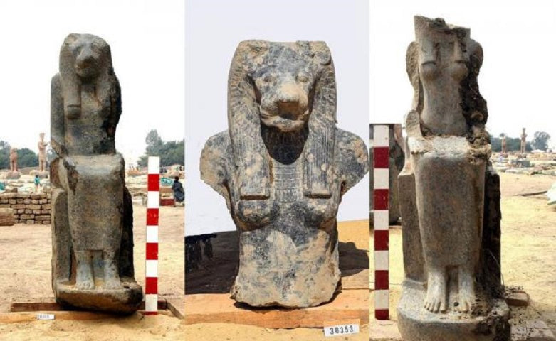Luksor Tapınağı’nda Tanrıça Sekhmet’in Sekiz Heykeli Bulundu