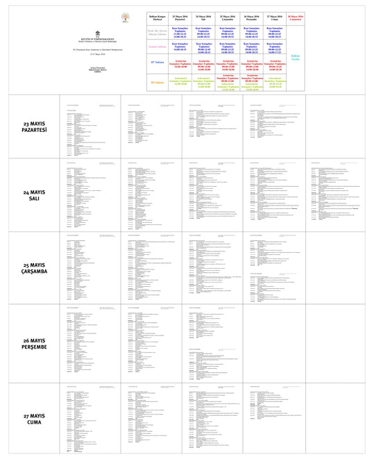 38. Uluslararası Kazı, Araştırma ve Arkeometri Sempozyum Programı