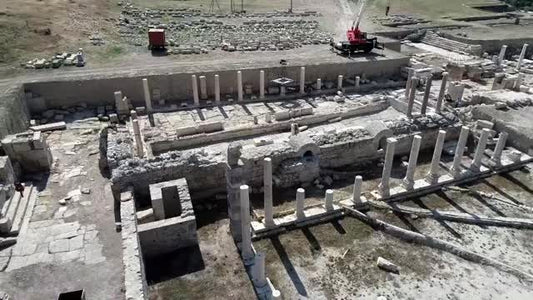 Tripolis'teki anıtsal çeşmenin yüzde 90'ı gün yüzüne çıkartıldı