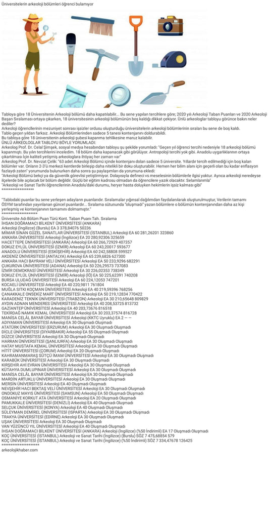 Üniversitelerin arkeoloji bölümleri öğrenci bulamıyor