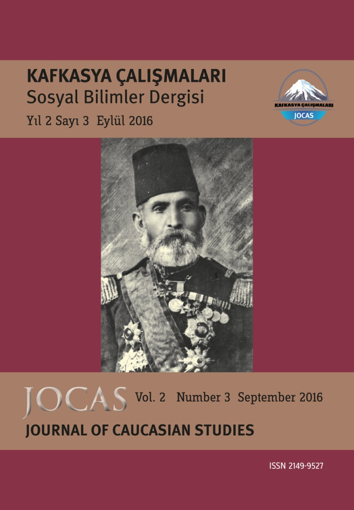 Kafkasya Çalışmaları Sosyal Bilimler Dergisi Yıl:2 Sayı:3/ Journal of Caucasian Studies Vol.2 Number:3