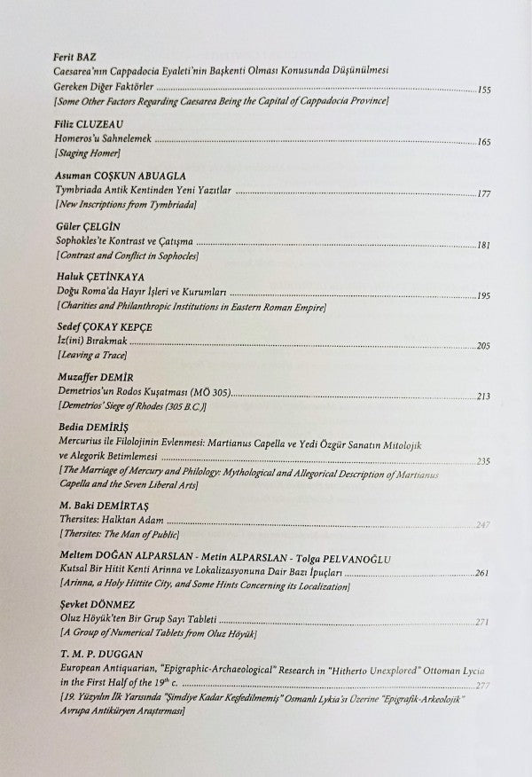 Arkeoloji, Tarih ve Epigrafinin Arasında Prof. Dr. A.Vedat Çelgin'in 68. Doğum Günü Onuruna Makaleler 3