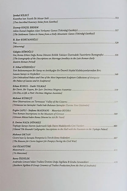 Arkeoloji, Tarih ve Epigrafinin Arasında Prof. Dr. A.Vedat Çelgin'in 68. Doğum Günü Onuruna Makaleler 5
