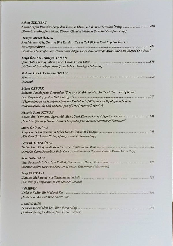Arkeoloji, Tarih ve Epigrafinin Arasında Prof. Dr. A.Vedat Çelgin'in 68. Doğum Günü Onuruna Makaleler 6