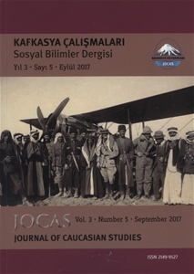 Kafkasya Çalışmaları Sosyal Bilimler Dergisi Yıl:3 Sayı:5/ Journal of Caucasian Studies Vol.3 Number:5 