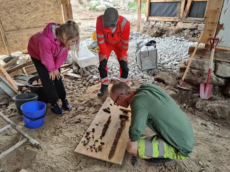Norveçli çift bahçelerinde bir Viking Çağı mezarı ve kılıcı buldu