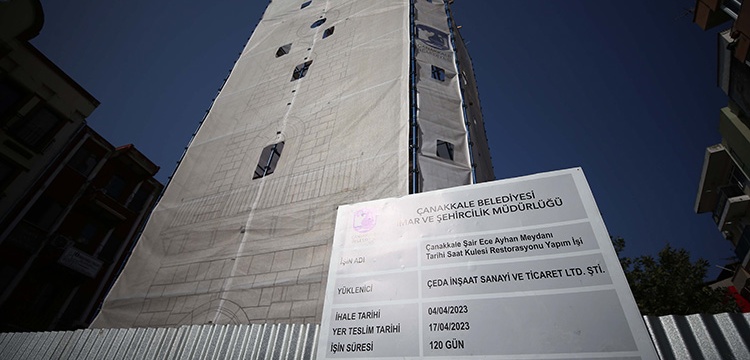 Tarihi Çanakkale Saat Kulesi restorasyona alındı
