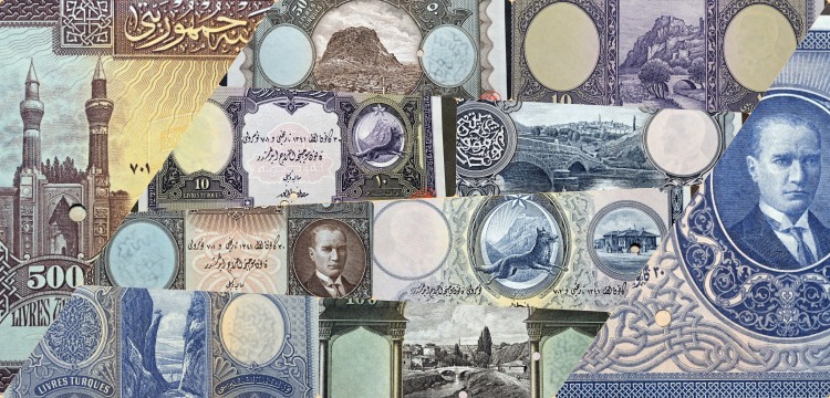 Türkiye'nin ilk banknotlarında kurt figürü, karasabalı çiftçi ve yurt manzaraları yer alıyor